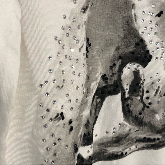 Quantum Courage Partners In Crime Lightweight Sweatshirt Polar Bears & Sequins - Picture 4 of 11